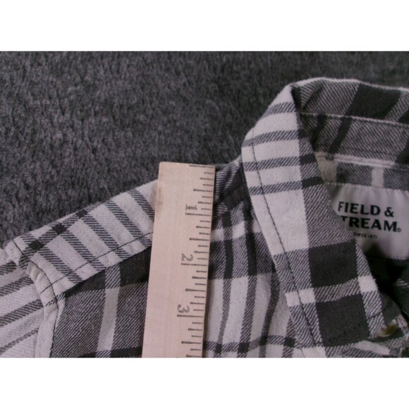 Field tream Shirt Womens S Black White Plaid Flannel Outdoor Causal Camp - Picture 4 of 9